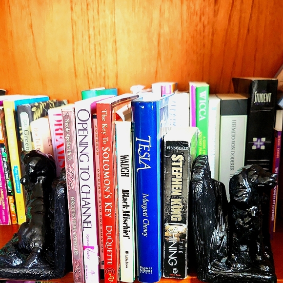 1970s Mold Black Bookends with Dog Design - Picture 3 of 5